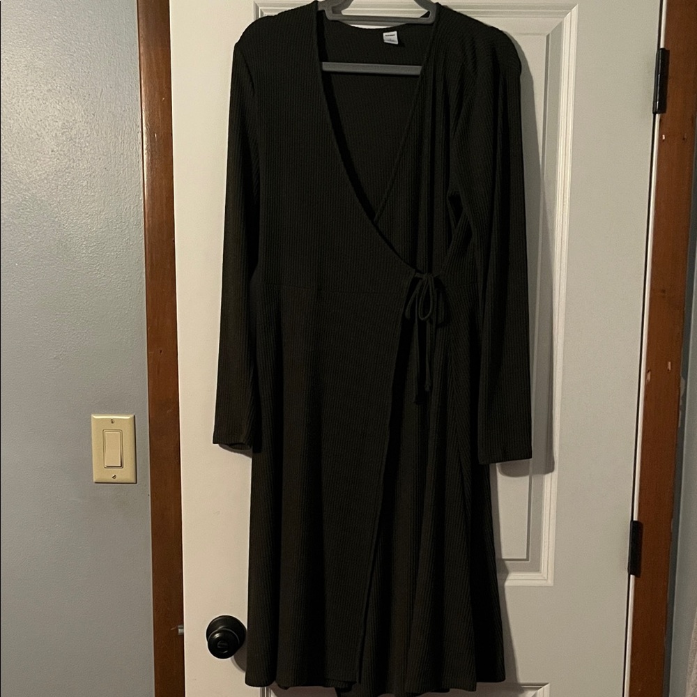 Old Navy-Charcoal gray Wrap Dress cardigan
